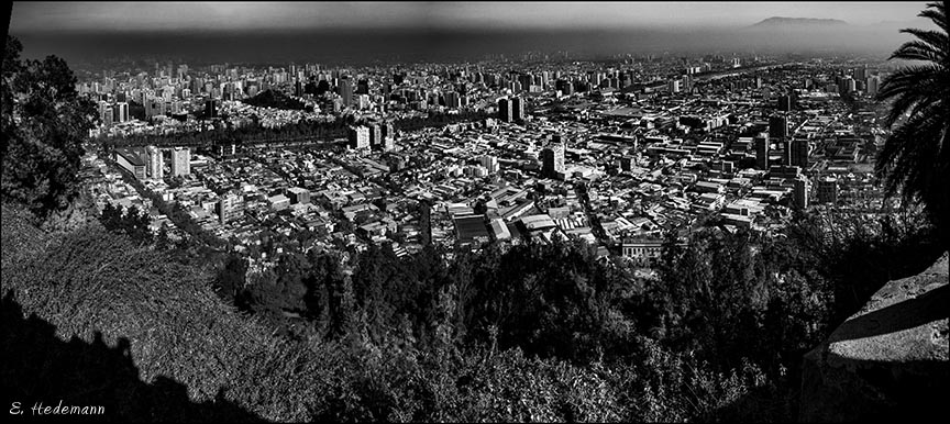 panorama of Santiago from San Cristobal